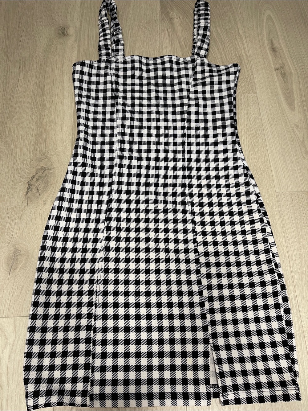 Divided Black & White Gingham Mini Dress